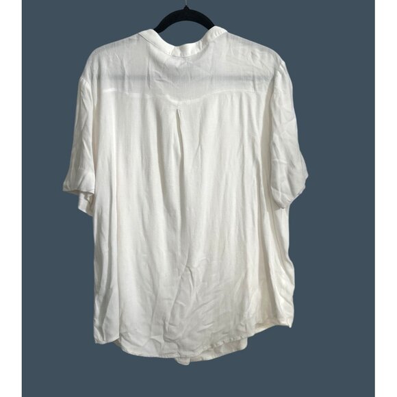 Boston Proper Womens White Button-Up Blouse Size M - Picture 2 of 7